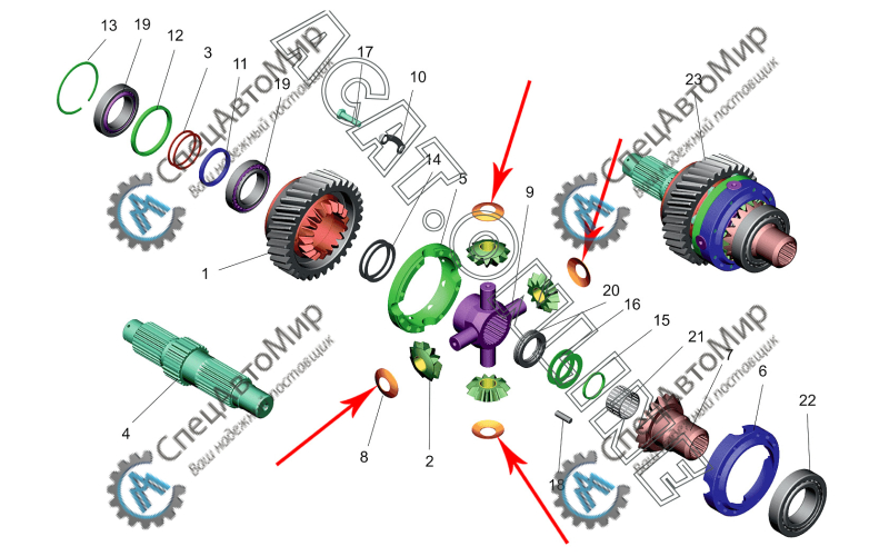Шайба сателлита межосевого дифференциала МАЗ - 6430-2506058