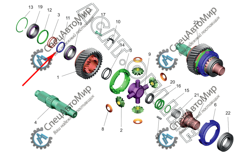 Кольцо распорное МАЗ - 6430-2506068
